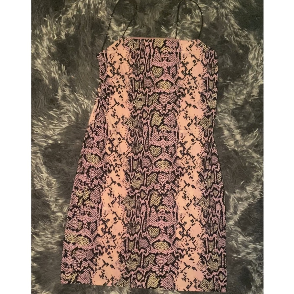 Cute mini snake print dress